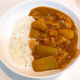 長ネギと鶏ささみで☆チキンカレーライス